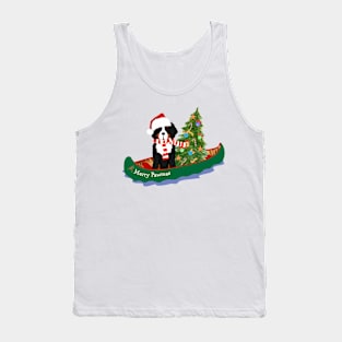 Bernese Mt Dog Christmas Tree Canoe Tank Top